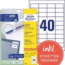 AVERY ZWECKFORM Universaletikett Avery Zweckform ultragrip 48,5 x 25,4 mm