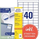 AVERY ZWECKFORM Universaletikett Avery Zweckform ultragrip 48,5 x 25,4 mm