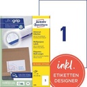 AVERY ZWECKFORM Universaletikett Avery Zweckform ultragrip 210 x 297 mm