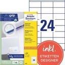 AVERY ZWECKFORM Universaletikett Avery Zweckform ultragrip 70 x 35 mm (B