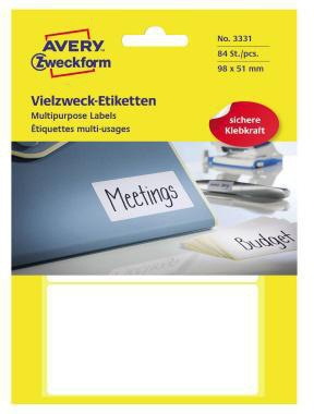 [9199114841] AVERY ZWECKFORM Universaletikett Avery Zweckform 98 x 51 mm (B x H) nicht