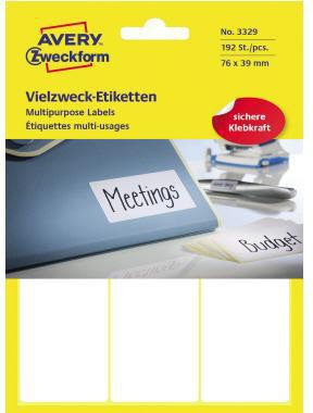 AVERY ZWECKFORM Universaletikett Avery Zweckform 76 x 39 mm (B x H) nicht