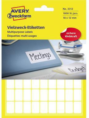 [9199114850] AVERY ZWECKFORM Universaletikett Avery Zweckform 18 x 12 mm (B x H) nicht
