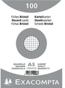 EXACOMPTA Karteikarte Exacompta DIN A5 kariert weiß 100