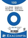 EXACOMPTA Karteikarte Exacompta DIN A6 blanko weiß 100