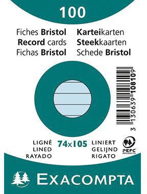 EXACOMPTA Karteikarte Exacompta DIN A7 liniert weiß 100