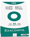 EXACOMPTA Karteikarte Exacompta DIN A8 blanko weiß 100
