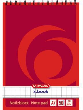 HERLITZ Notizblock Herlitz DIN A7 kariert 50 Bl.