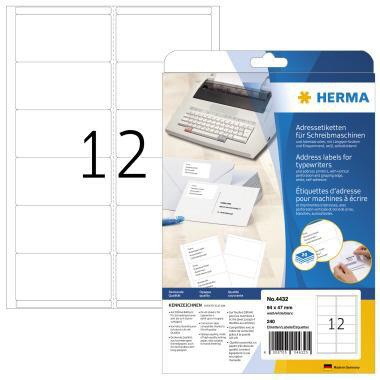 [9199115045] HERMA Adressetikett HERMA 94 x 47 mm (B x H) Papier weiß 240