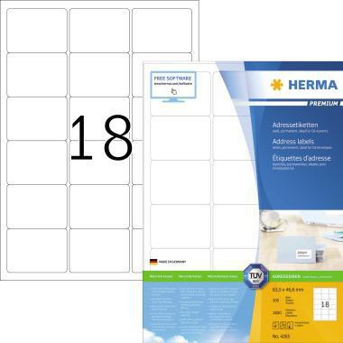 HERMA Universaletikett HERMA PREMIUM 63,5 x 46,6 mm (B x H)