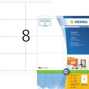 HERMA Universaletikett HERMA PREMIUM 105 x 70 mm (B x H) nicht
