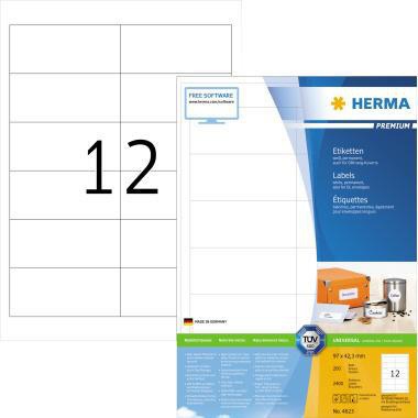 HERMA Universaletikett HERMA PREMIUM 97 x 42,3 mm (B x H) nicht