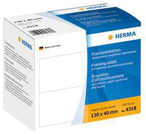 HERMA Frankieretikett HERMA 130 x 40 mm (B x H) Papier weiß