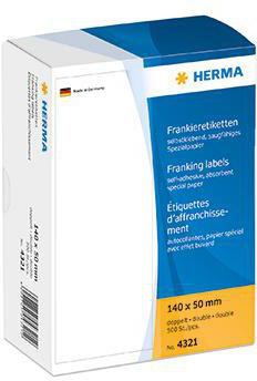 HERMA Frankieretikett HERMA 140 x 50 mm (B x H) Papier weiß