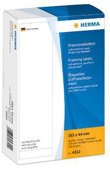 HERMA Frankieretikett HERMA 163 x 44 mm (B x H) Papier weiß