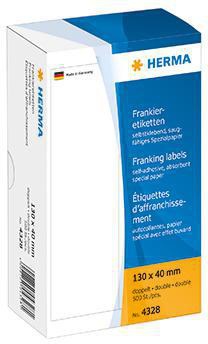 HERMA Frankieretikett HERMA 130 x 40 mm (B x H) Papier weiß