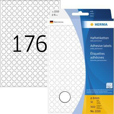 HERMA Markierungspunkt HERMA 8mm Papier weiß 5.632 Etik./Pack.