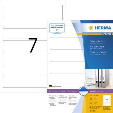 HERMA Ordnerrückenetikett HERMA schmal/kurz 38 x 192 mm (B x H)