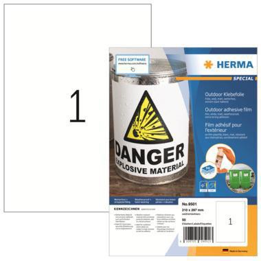 [9199115246] HERMA Folienetikett HERMA 210 x 297 mm (B x H) weiß 50