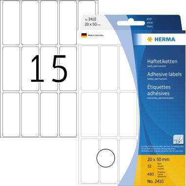 [9199115270] HERMA Universaletikett HERMA 20 x 50 mm (B x H) nicht wieder