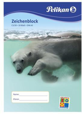 PELIKAN Zeichenblock Pelikan DIN A3 100g/m² 20 Bl.