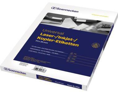 SOENNECKEN Universaletikett Soennecken 70 x 37 mm (B x H) nicht