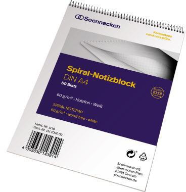 [9199115599] SOENNECKEN Notizblock Soennecken DIN A4 kariert 50 Bl. (DIN A4)