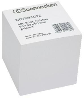 SOENNECKEN Zettelklotz Soennecken 9 x 9 x 9 cm (B x H x T)