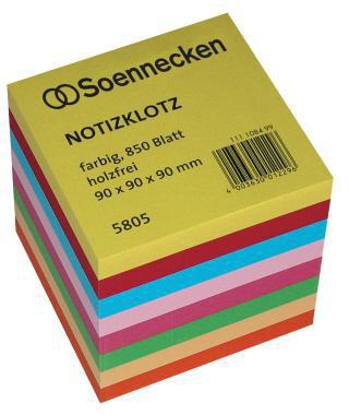 [9199115606] SOENNECKEN Zettelklotz Soennecken 9 x 9 x 9 cm (B x H x T)