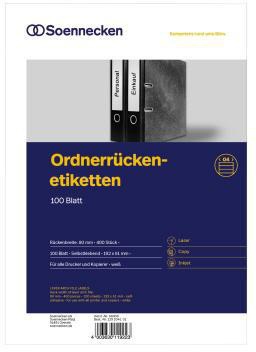 SOENNECKEN Ordnerrückenetikett Soennecken schmal/kurz 38 x 192 mm (B x