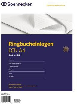 [9199115620] SOENNECKEN Ringbucheinlage Soennecken DIN A4 liniert 70g/m² 4fach