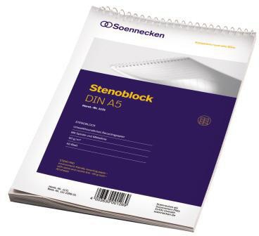 [9199115628] SOENNECKEN Stenoblock Soennecken DIN A5 liniert 60g/m²