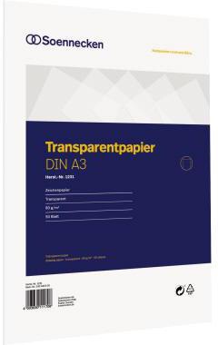 SOENNECKEN Transparentpapier Soennecken DIN A4 80g/m² weiß 50 Bl.