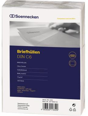 SOENNECKEN Briefumschlag Soennecken DIN C6 162 x 114 mm (B x H)