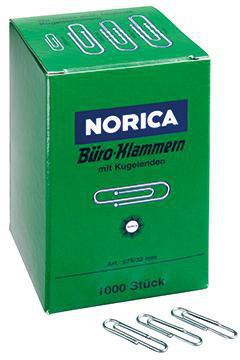 NORICA Büroklammer NORICA® glatt runde Form mit