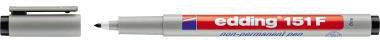 [9199118504] EDDING Folienstift edding 151 F 0,6mm rot nicht (schwarz, schwarz)