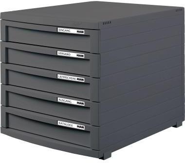 HAN Schubladenbox HAN CONTUR 5 Schubladen DIN A4 DIN B4