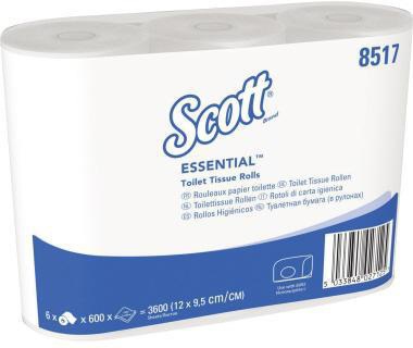 SCOTT Toilettenpapier Scott® ESSENTIALT 2-lagig Tissue 100 %