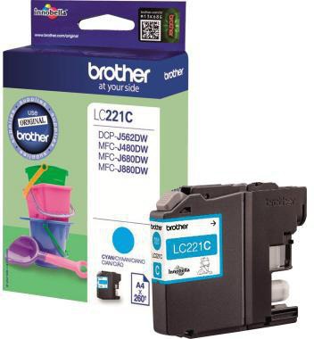 [9199120992] BROTHER Tintenpatrone Brother Originalzubehör LC-221C ca. 260