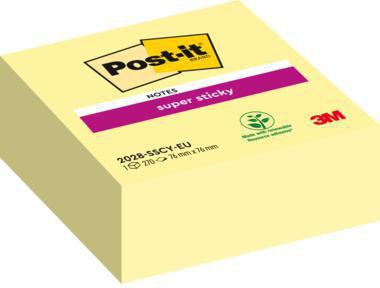 [9199121690] POST-IT Haftnotizwürfel Post-it® Super Sticky 76 x 45 x 76 mm (B (gelb)