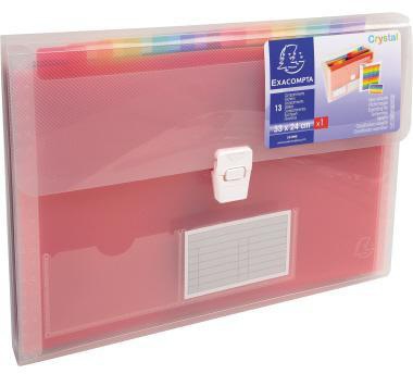 EXACOMPTA Fächermappe Exacompta Crystal DIN A4 inkl. bunte
