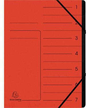 [9199124075] EXACOMPTA Ordnungsmappe Exacompta DIN A4 170g/m² Colorspankarton (rot)