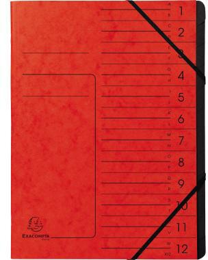 [9199124082] EXACOMPTA Ordnungsmappe Exacompta DIN A4 170g/m² Colorspankarton (rot)