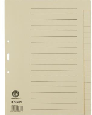[9199124823] ESSELTE Ordnerregister Esselte DIN A4 blanko Papier chamois 20