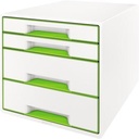 LEITZ Schubladenbox Leitz WOW CUBE 4 Schubladen DIN A4