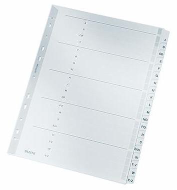 LEITZ A-Z Register Leitz DIN A4 Karton grau 20