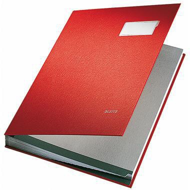 LEITZ Unterschriftenmappe Leitz DIN A4 Graupappe 90 % recycelt rot