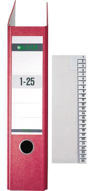 LEITZ Zahlenregister Leitz DIN A4 Überbreite 100g/m² 1-25