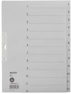 [9199125717] LEITZ Zahlenregister Leitz DIN A4 Überbreite 100g/m² 1-31 (1-12)
