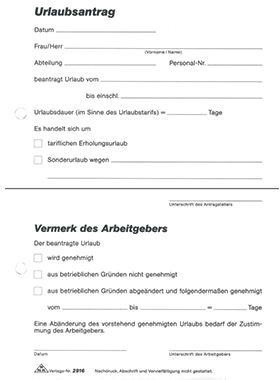 RNK VERLAG Urlaubsantrag RNK Verlag DIN A5
